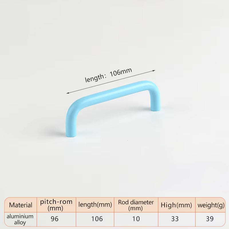 Blue Macaron Wardrobe Handles For Children's Room