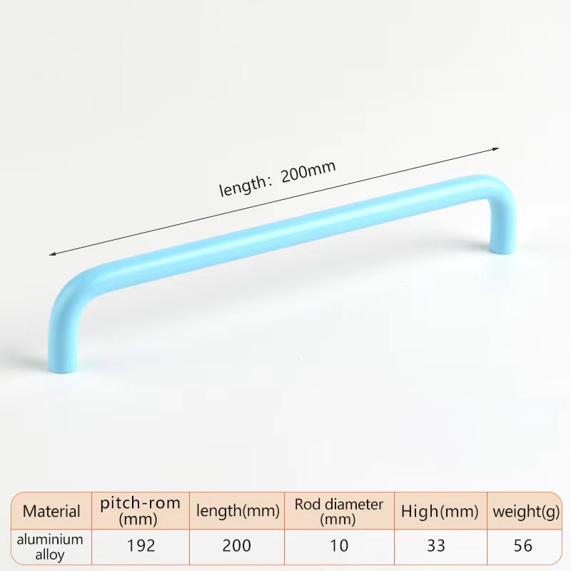 Blue Macaron Wardrobe Handles For Children's Room