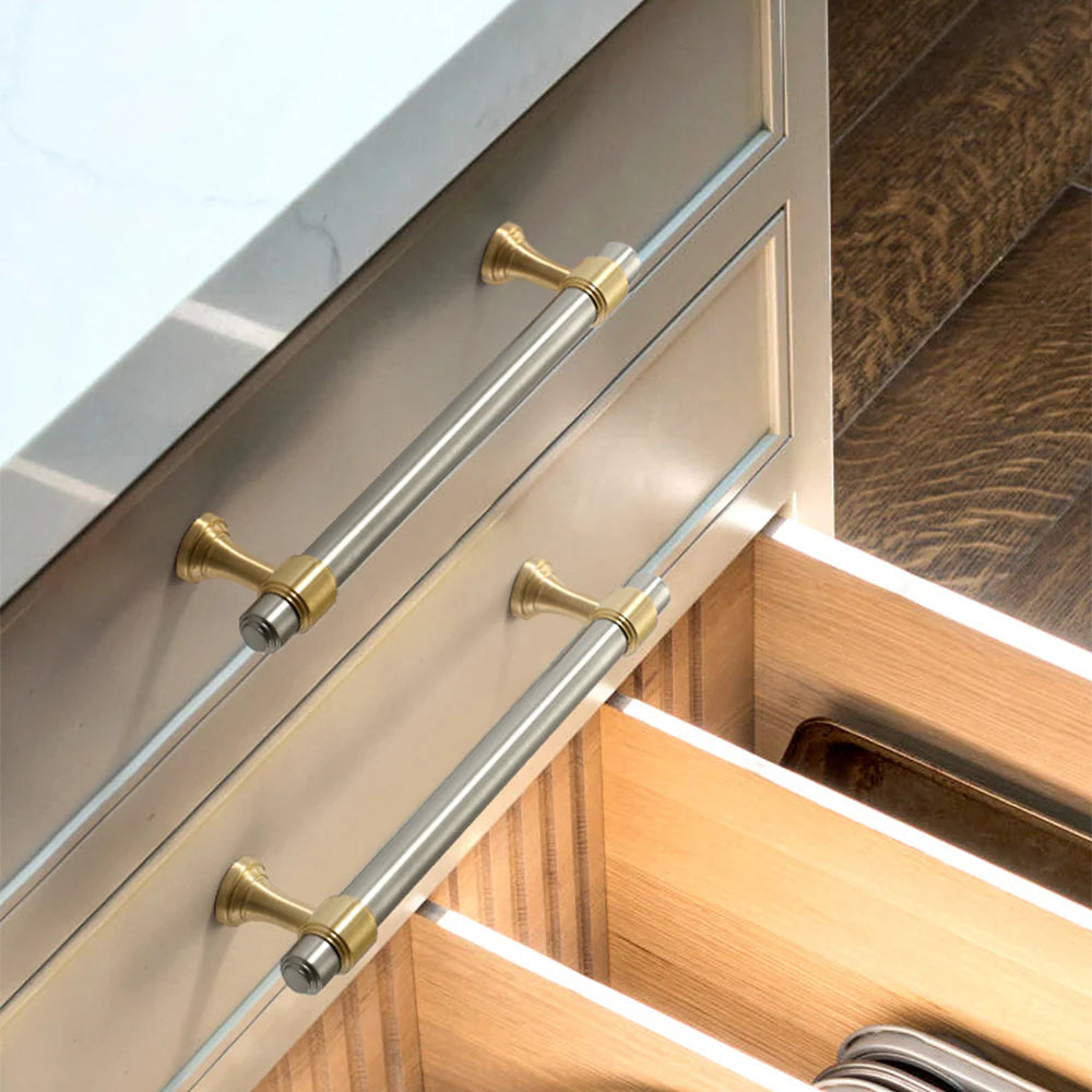 Modern Silver Stain Finish Kitchen Cabinet T Bar Handles Pulls