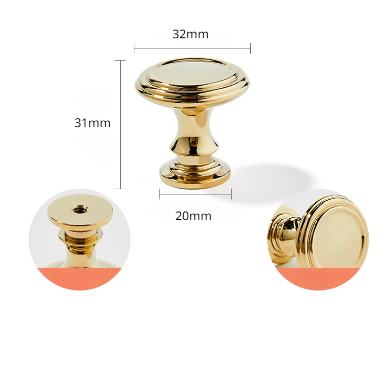 Gold Brass Cabinet Handles Kitchen Drawer Pulls T Bar Furniture Handles