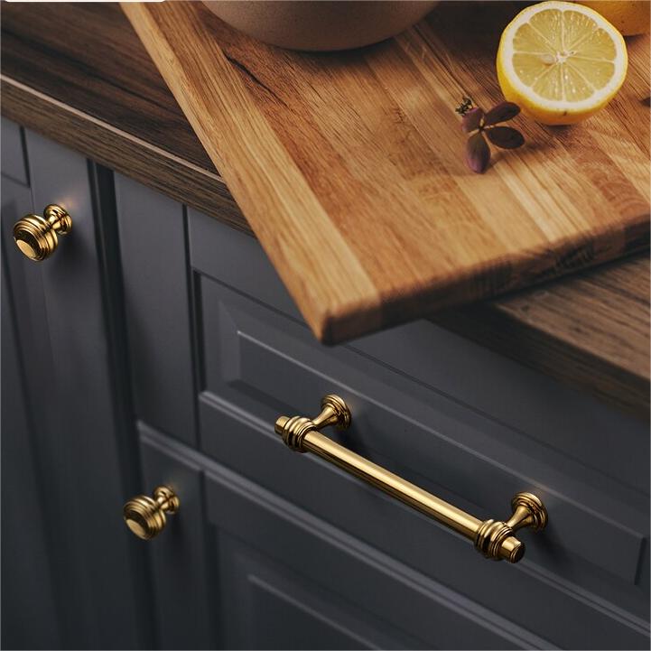 Brushed Gold Polished Bar Cabinet Handles For Kitchen