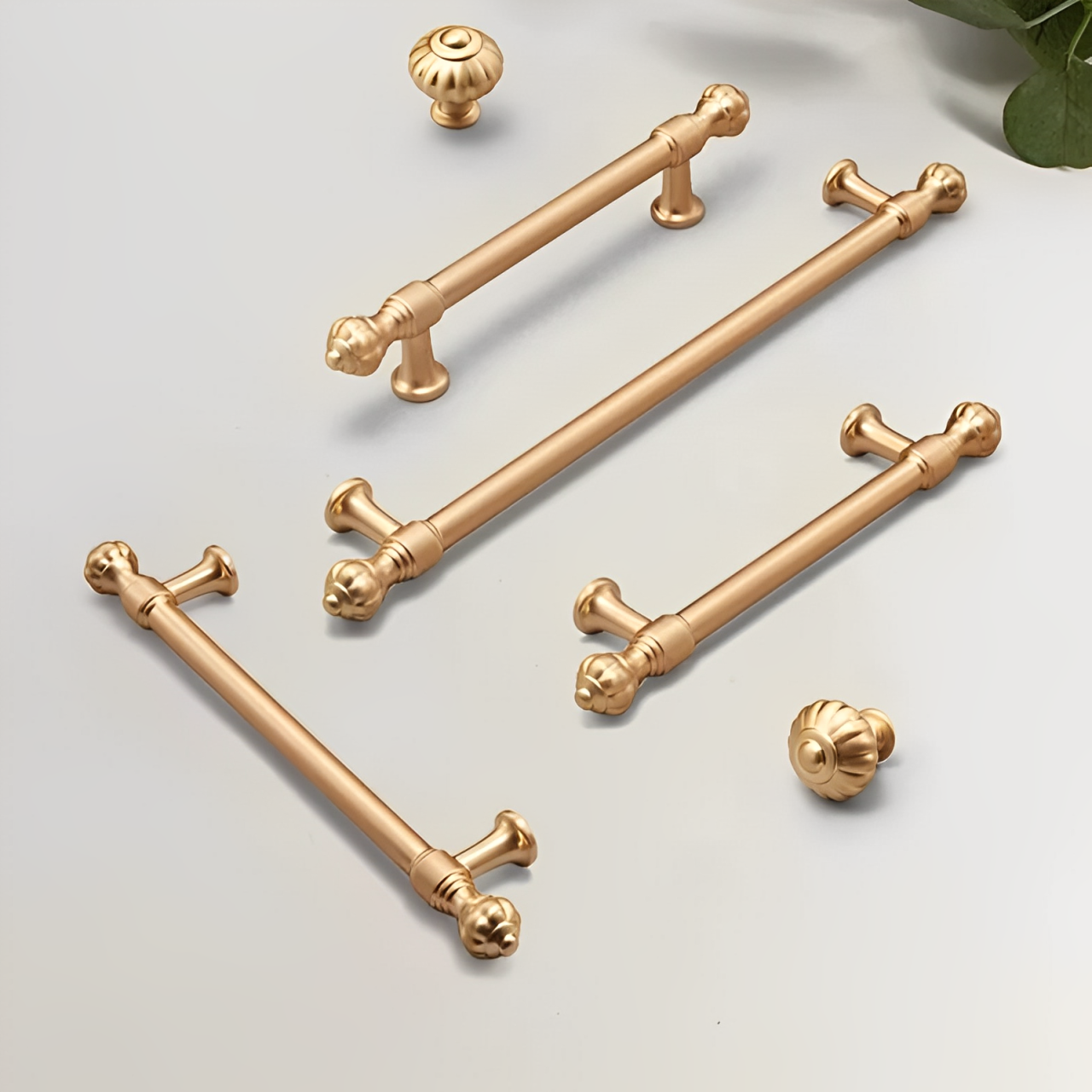 Gold Pumpkin Head Wardrobe Door Cabinet Handles