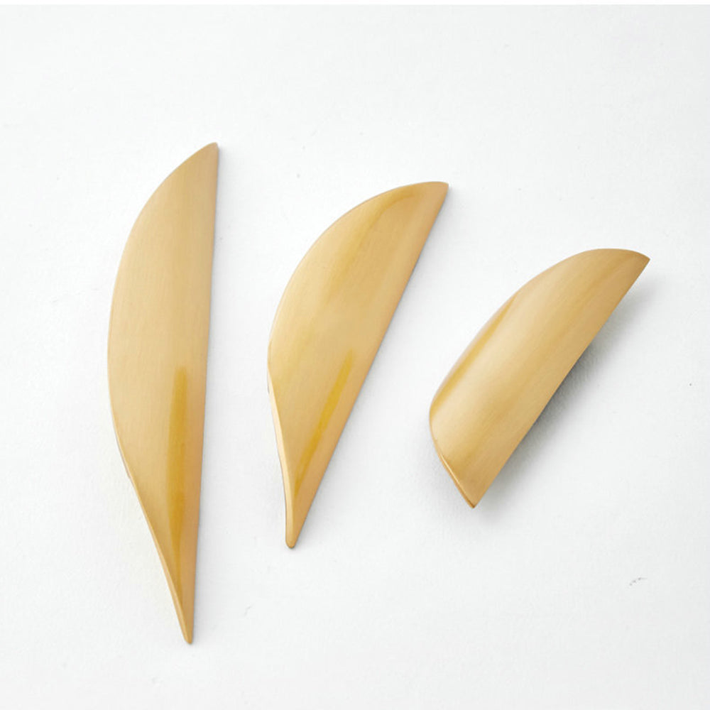 Gold Curved Finger Pull Wardrobe Handles