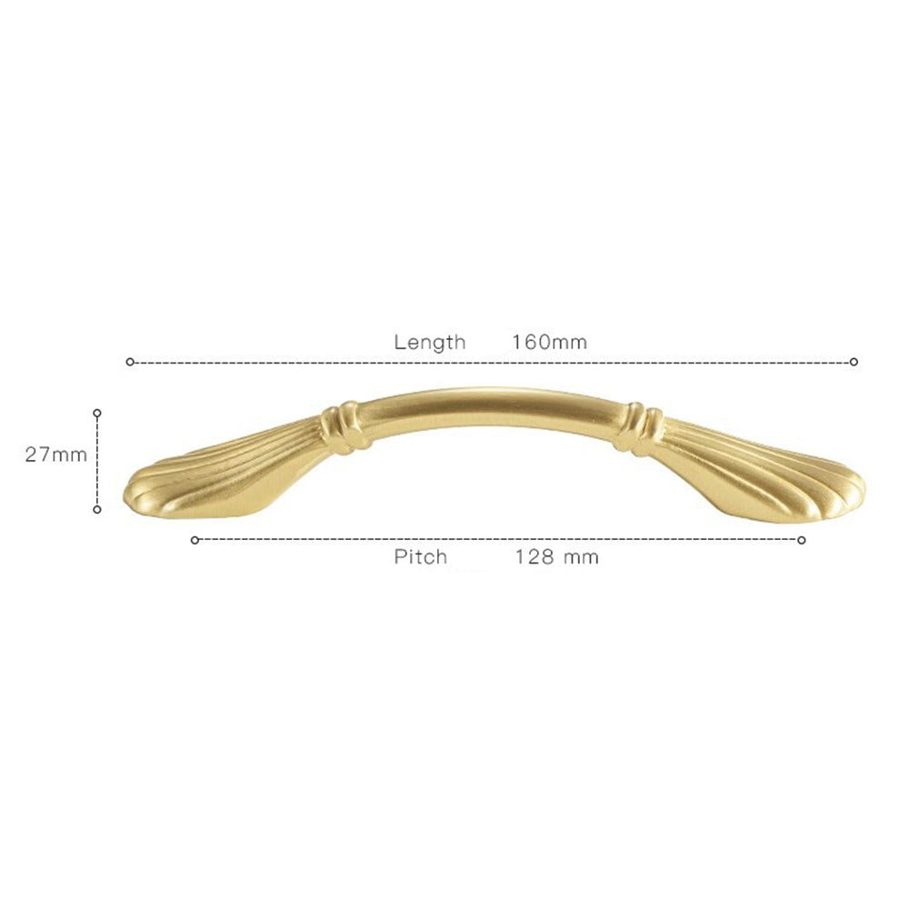 Elegant Shell Shape Brass Dresser Handles
