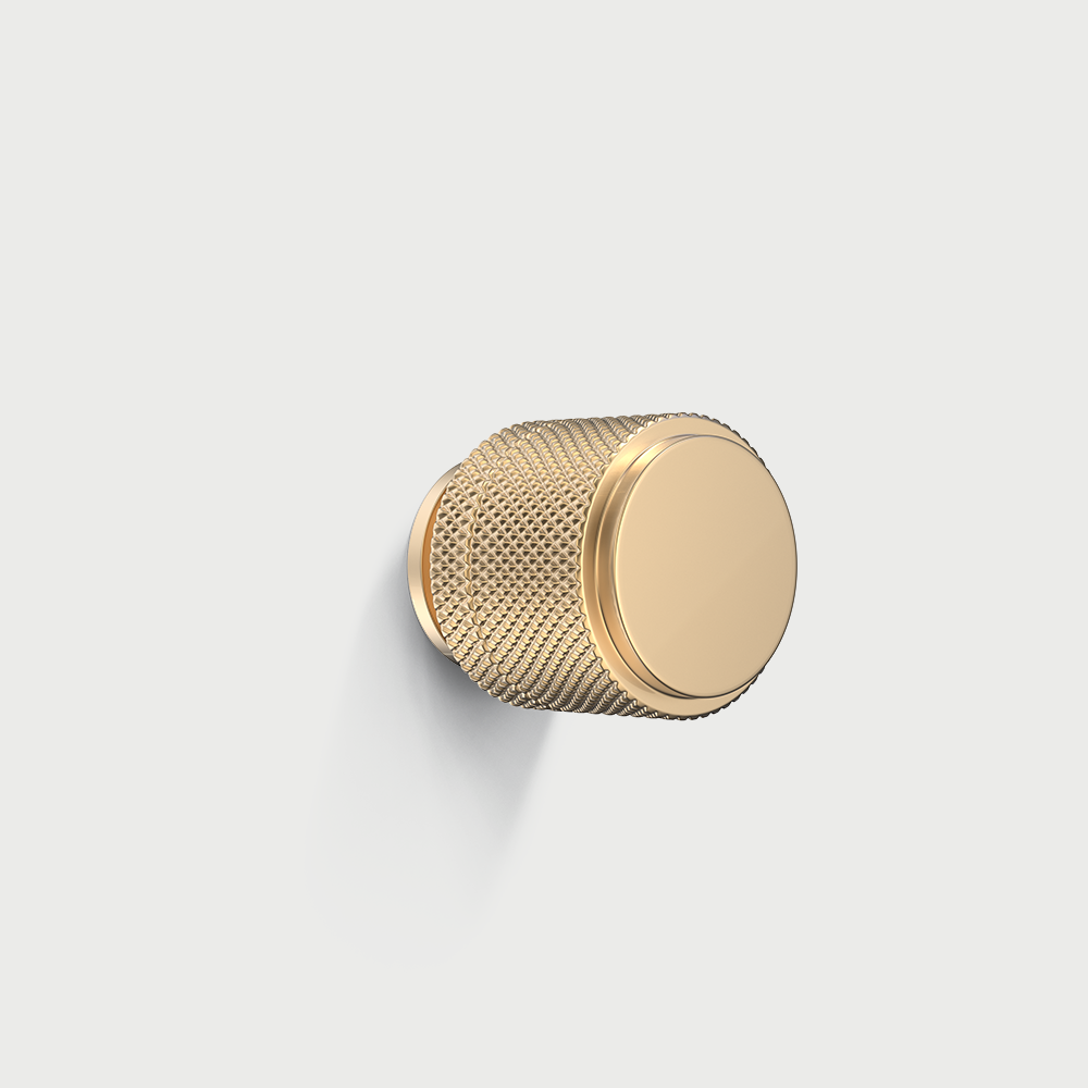 Gold Aluminum Knurled Bar Kitchen Cabinet Pull Handles