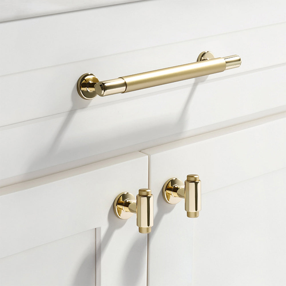 Gold Satin Finish Cupboard Door Cabinet Bar Handles Pulls