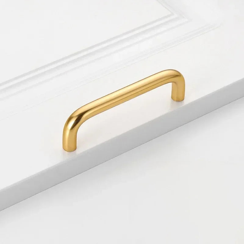 Gold Aluminum Alloy Kitchen Cabinet Handles For Wardrobe Drawer Dresser