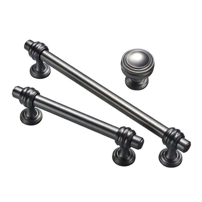 Black Zinc Alloy Polished Bar Cabinet Handles Pulls