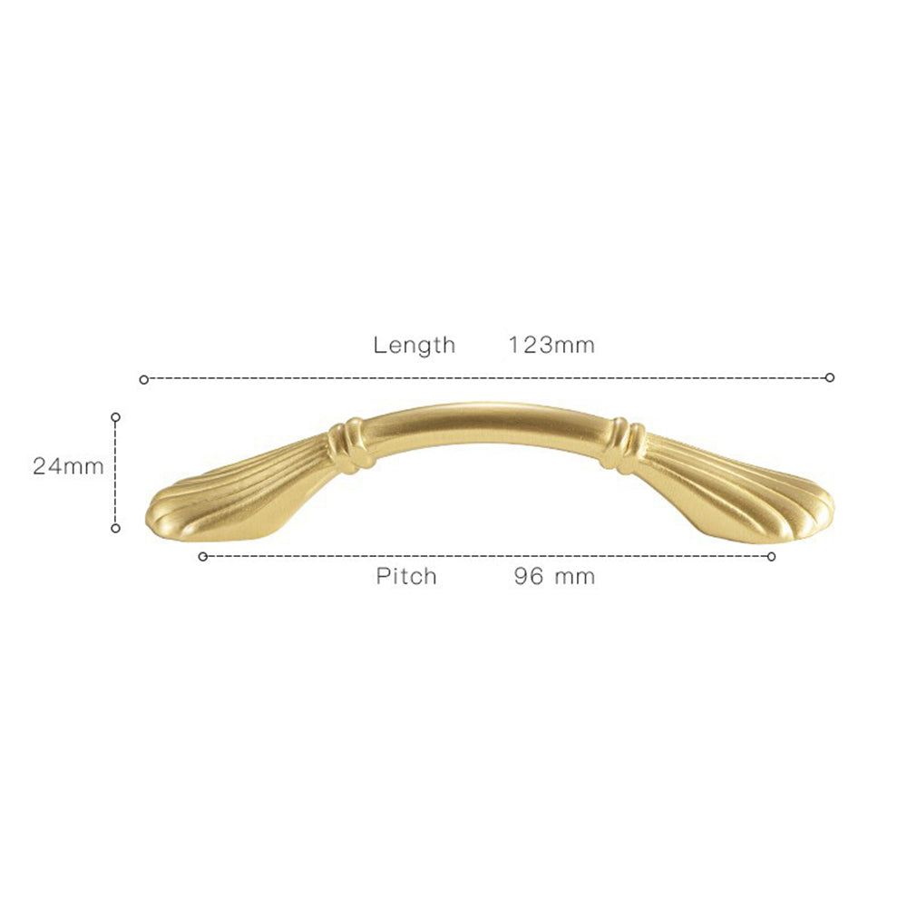 Elegant Shell Shape Brass Dresser Handles