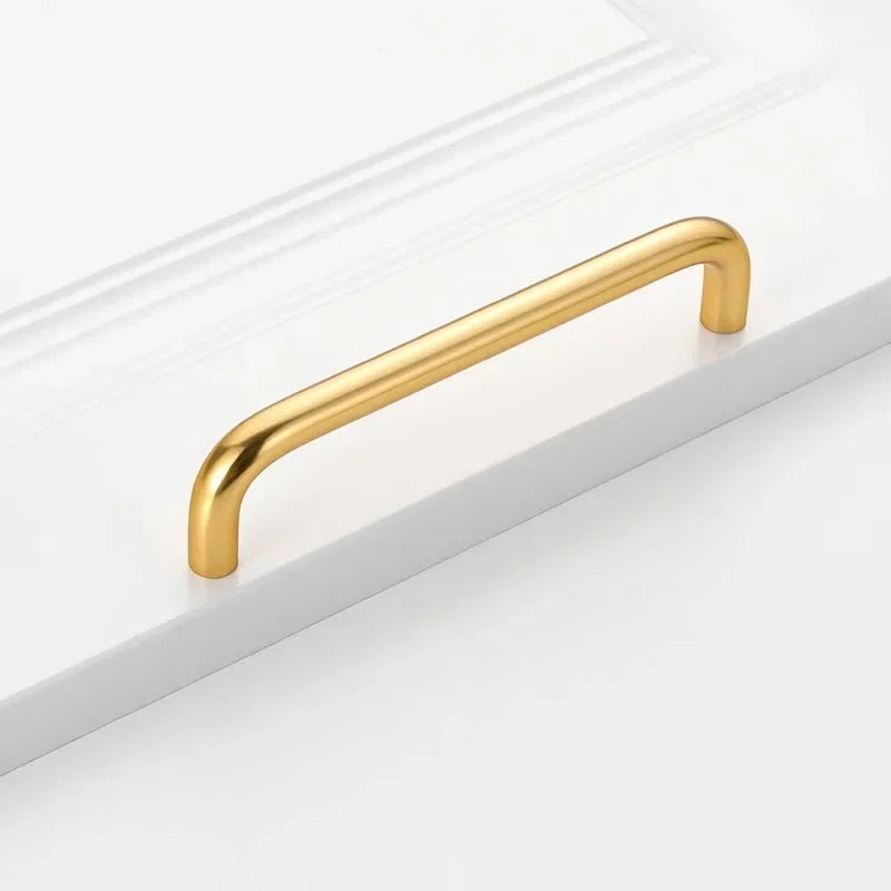 Gold Aluminum Alloy Kitchen Cabinet Handles For Wardrobe Drawer Dresser
