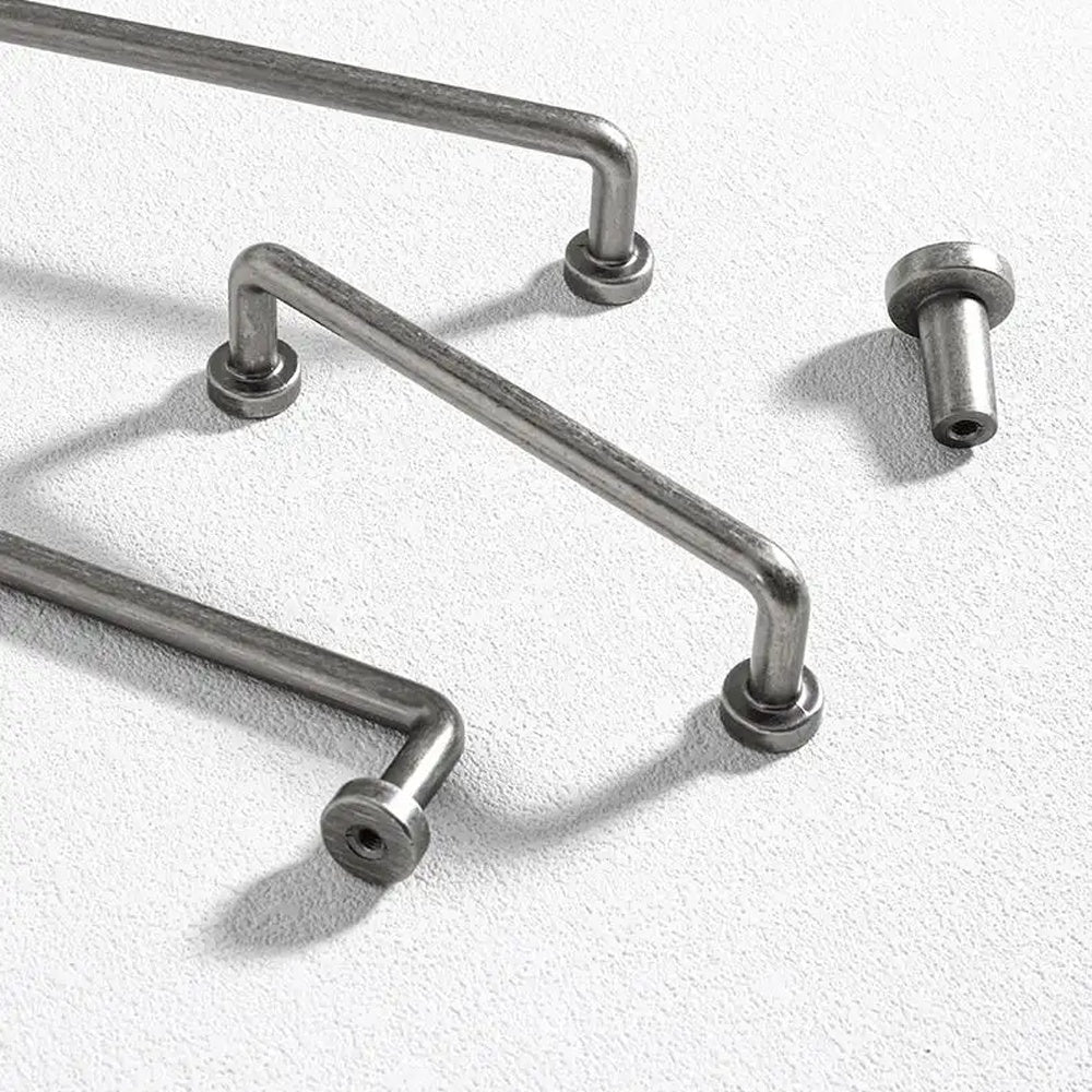 Antique Silver Solid Zinc Alloy Cabinet Cupboard Handles