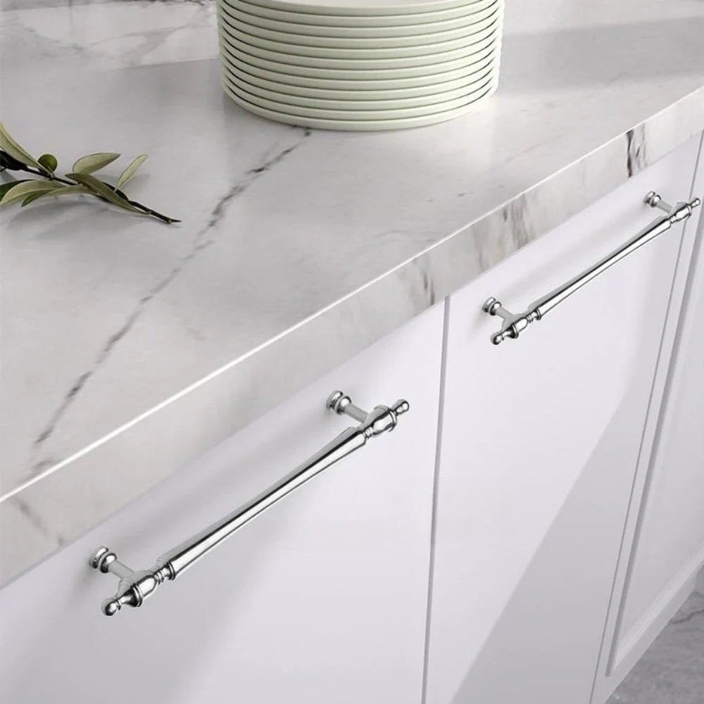 Polished Chrome Finish Brass Cabinet T Bar Shaped Handles