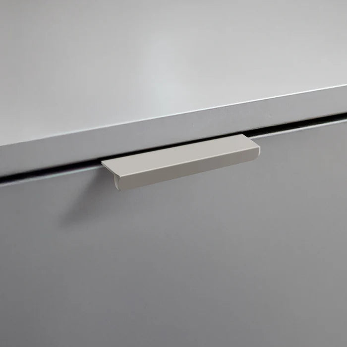 Gray Aluminium Kitchen Cabinet Profile Edge Pull Handles