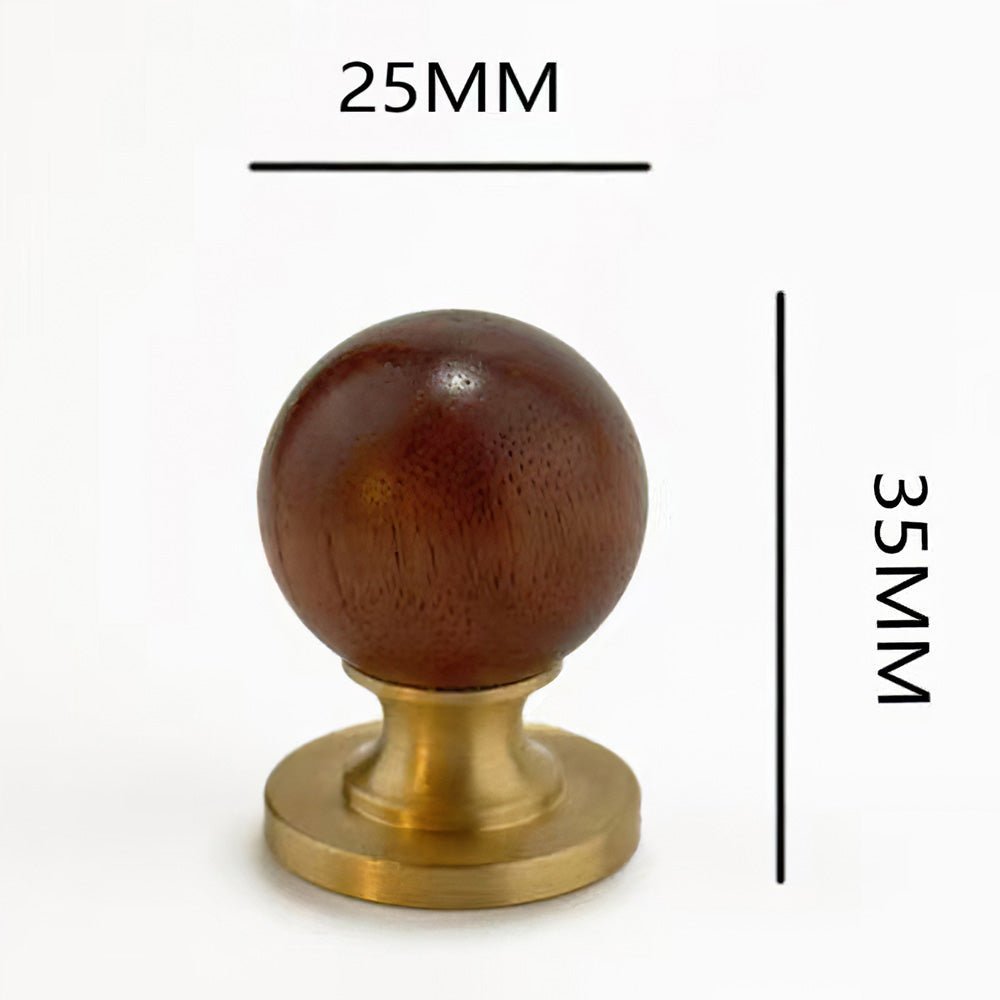 Vintage Solid Walnut Cabinet Knobs