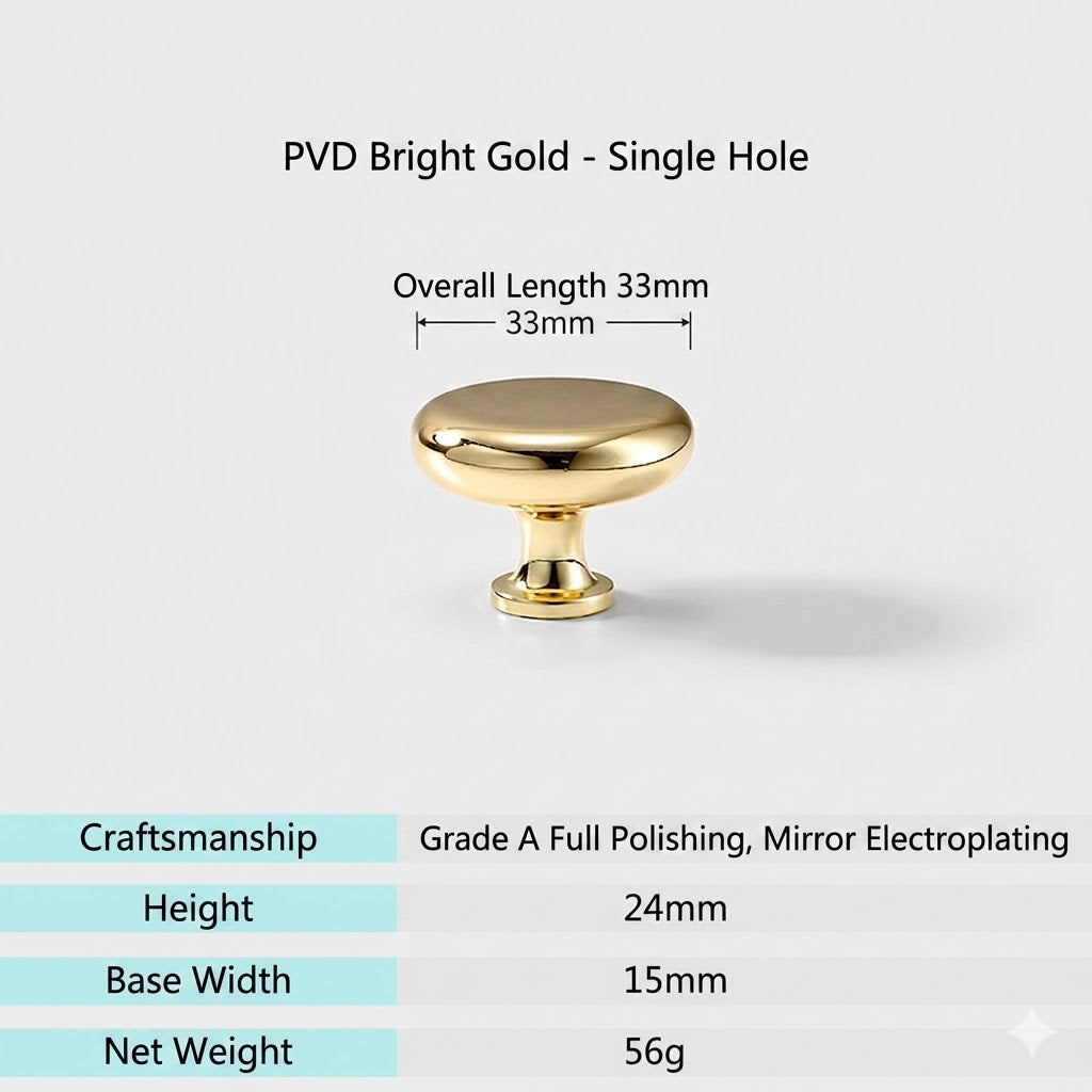 Polished Gold Zinc Alloy Cabinet Handles For Kitchen
