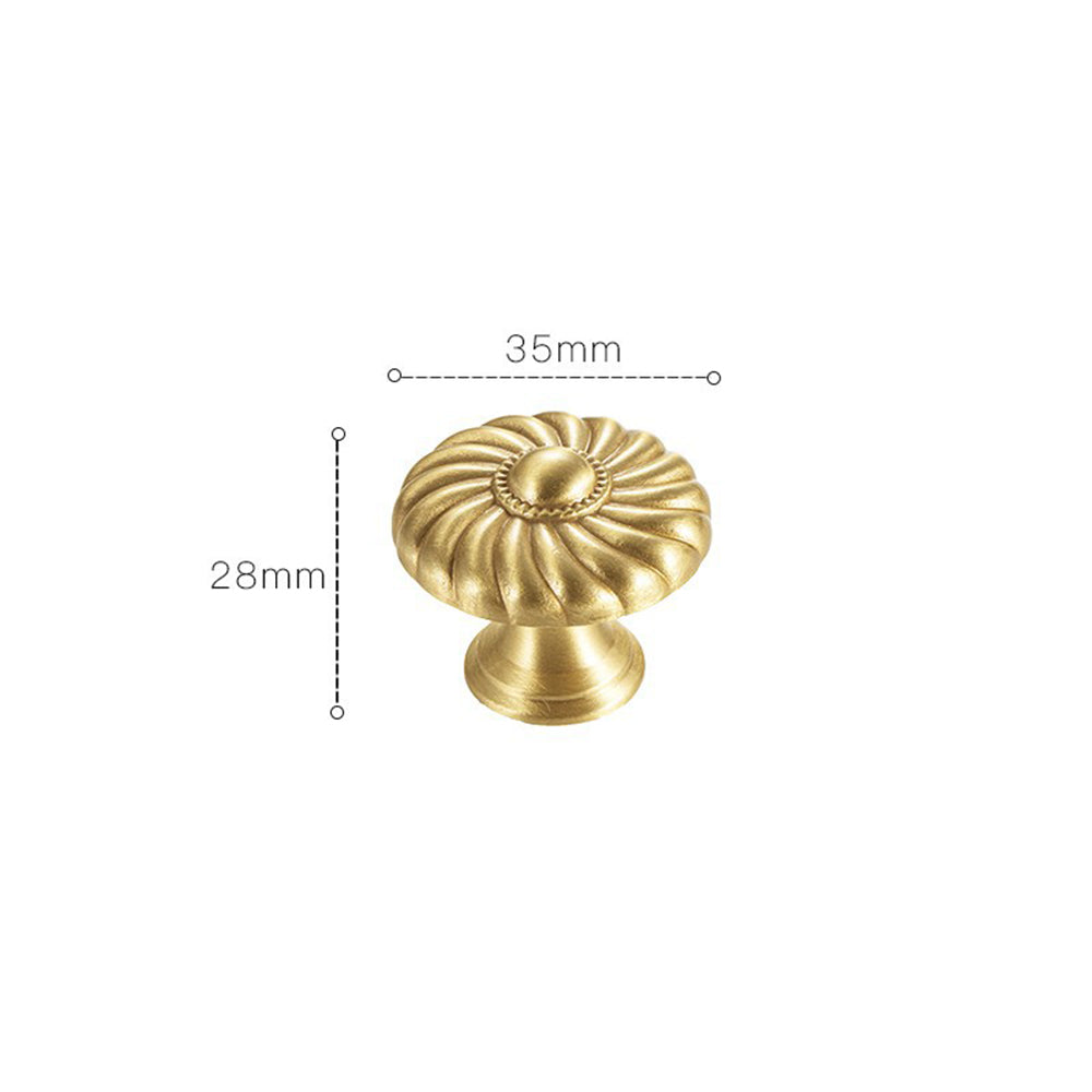 Elegant Shell Shape Brass Dresser Handles