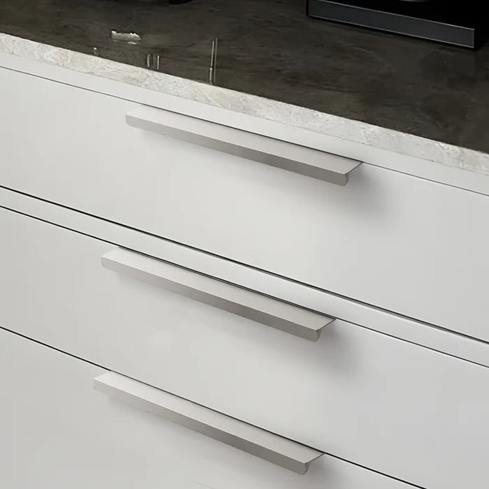 Gray Aluminium Kitchen Cabinet Profile Edge Pull Handles