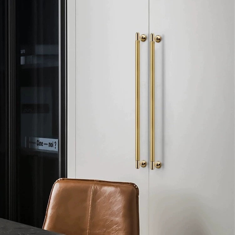 Gold Satin Finish Cupboard Door Cabinet Bar Handles Pulls