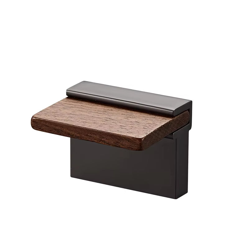 Solid Walnut Wood Cabinet Handles for Wardrobes Drawers