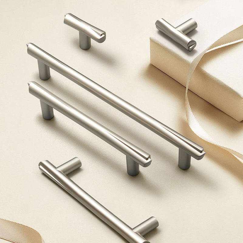 Contemporary Zinc Alloy Cabinet Handles and Drawer Pulls T Bar Knobs