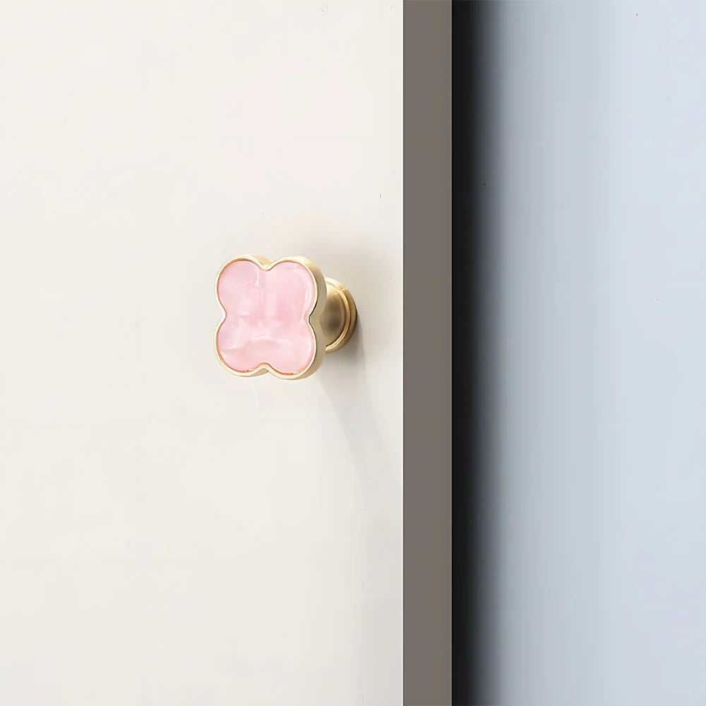 Cute Pink Flower Shape Design Children's Room Cabinet Drawer Knobs