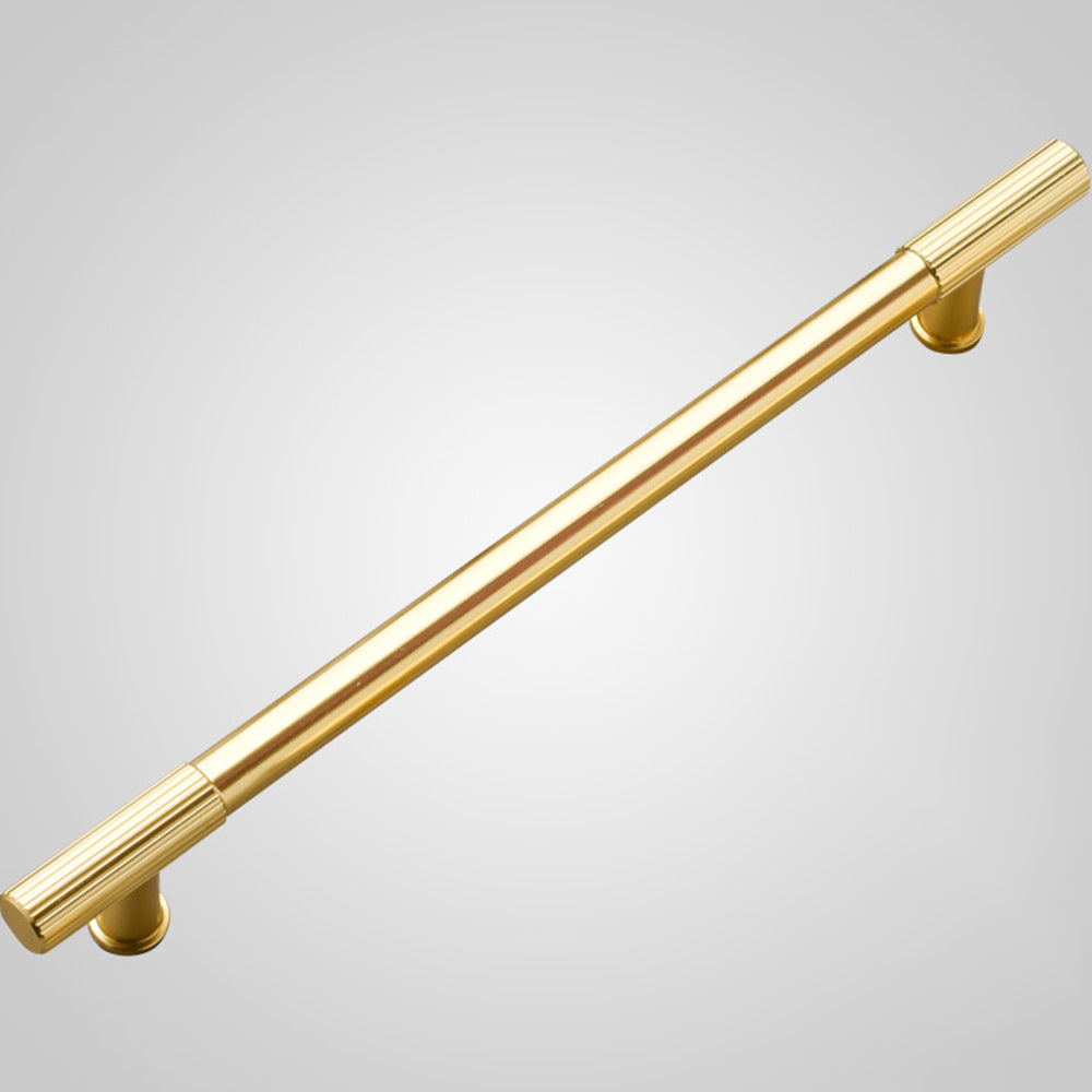 Gold Polished Finish Lines Style Cabinet T Bar Handle