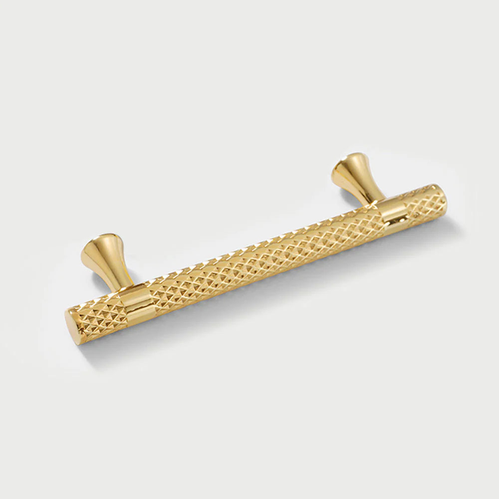 Gold Diamond Design Cupboard Cabinet T-Bar Pull Handles