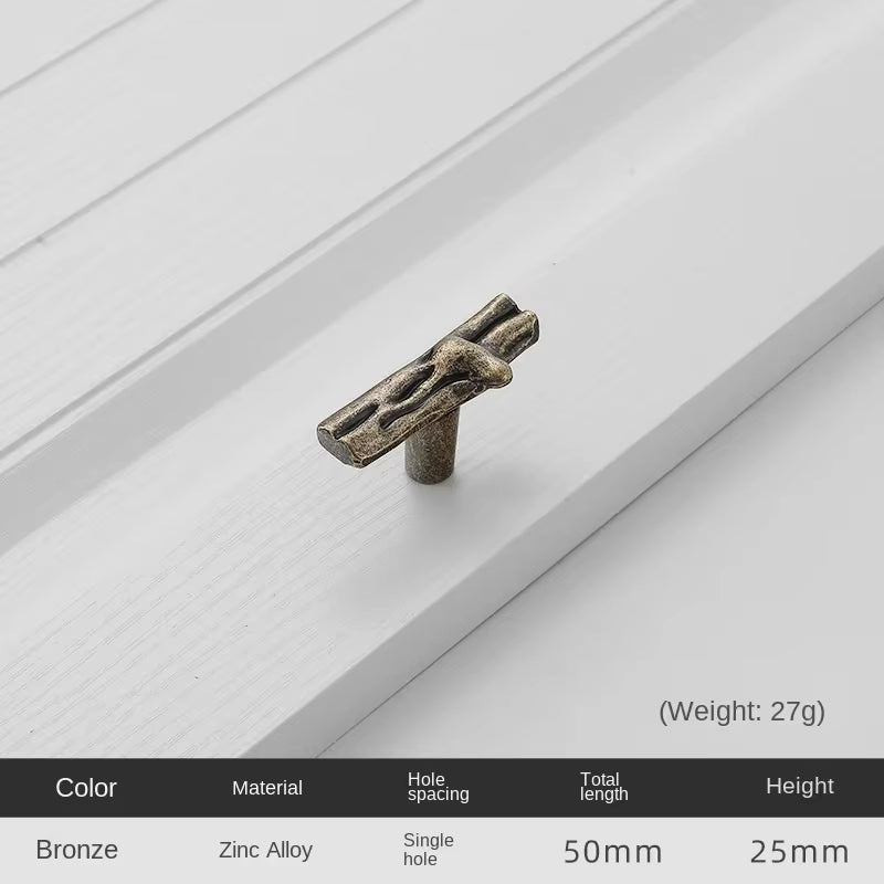 Bronze Tree Branch Cabinet Handles Zinc Alloy Wardrobe Drawer Pulls