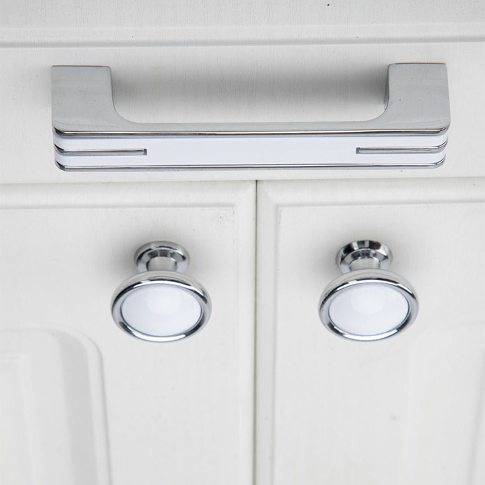 Black and Chrome Modern Cabinet Handles for Kitchen and Drawers