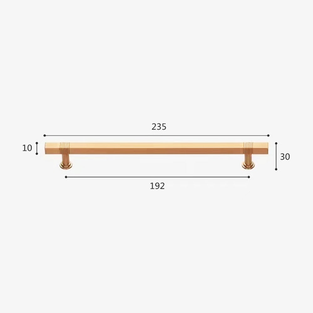 Gold Stain Finish Knurled Design Kitchen Cabinet Bar Pull Handles