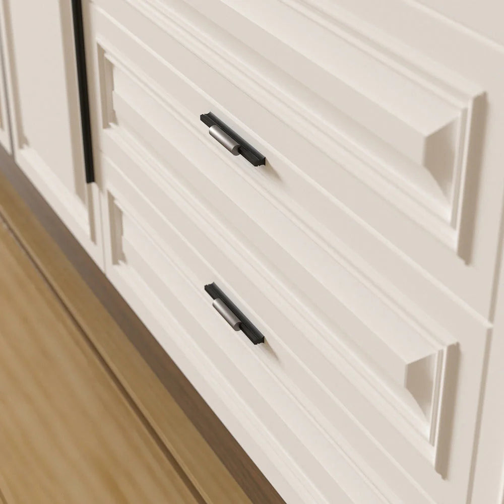 Matt Black Grey Finish Aluminium Cabinet Drawer Pull Handles