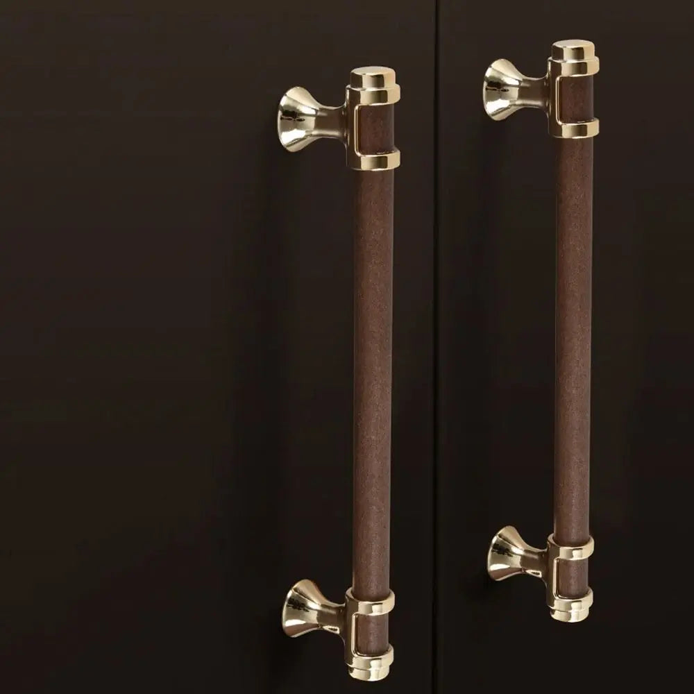 Solid Walnut Cabinet Handles Durable Wooden Drawer Pulls