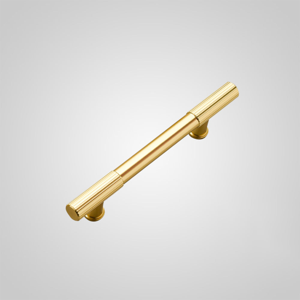 Gold Polished Finish Lines Style Cabinet T Bar Handle