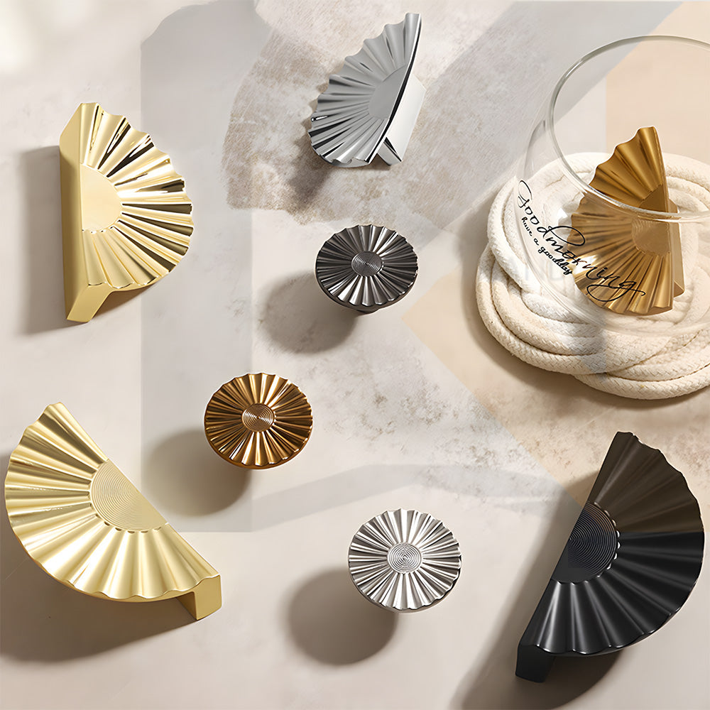 Luxury Sunburst Semi Circle Cabinet Handles