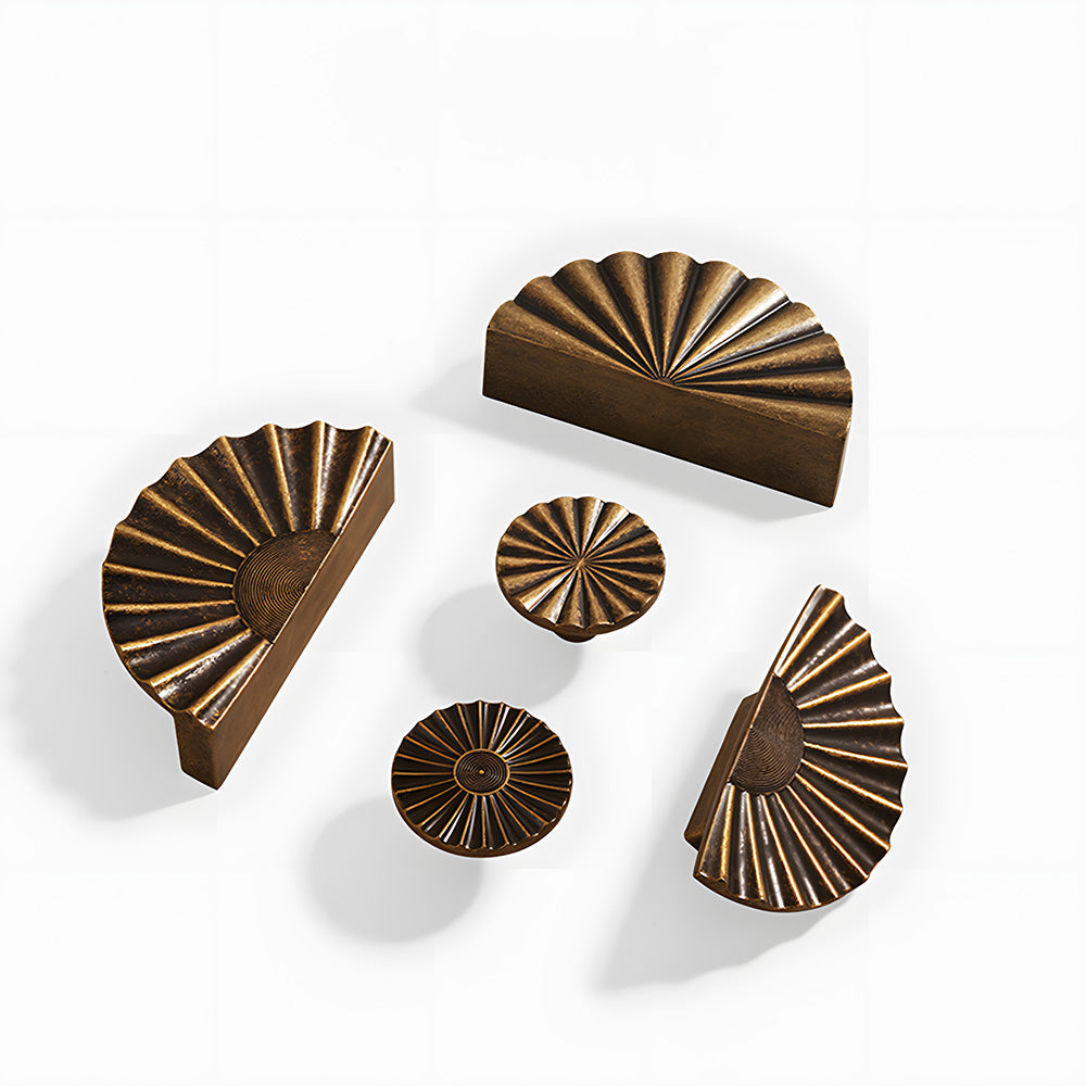 Luxury Sunburst Semi Circle Cabinet Handles