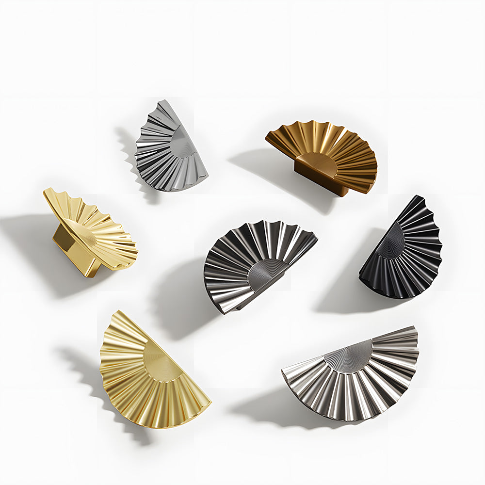 Luxury Sunburst Semi Circle Cabinet Handles