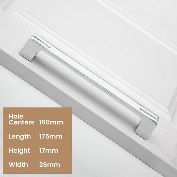 Black and Chrome Modern Cabinet Handles for Kitchen and Drawers