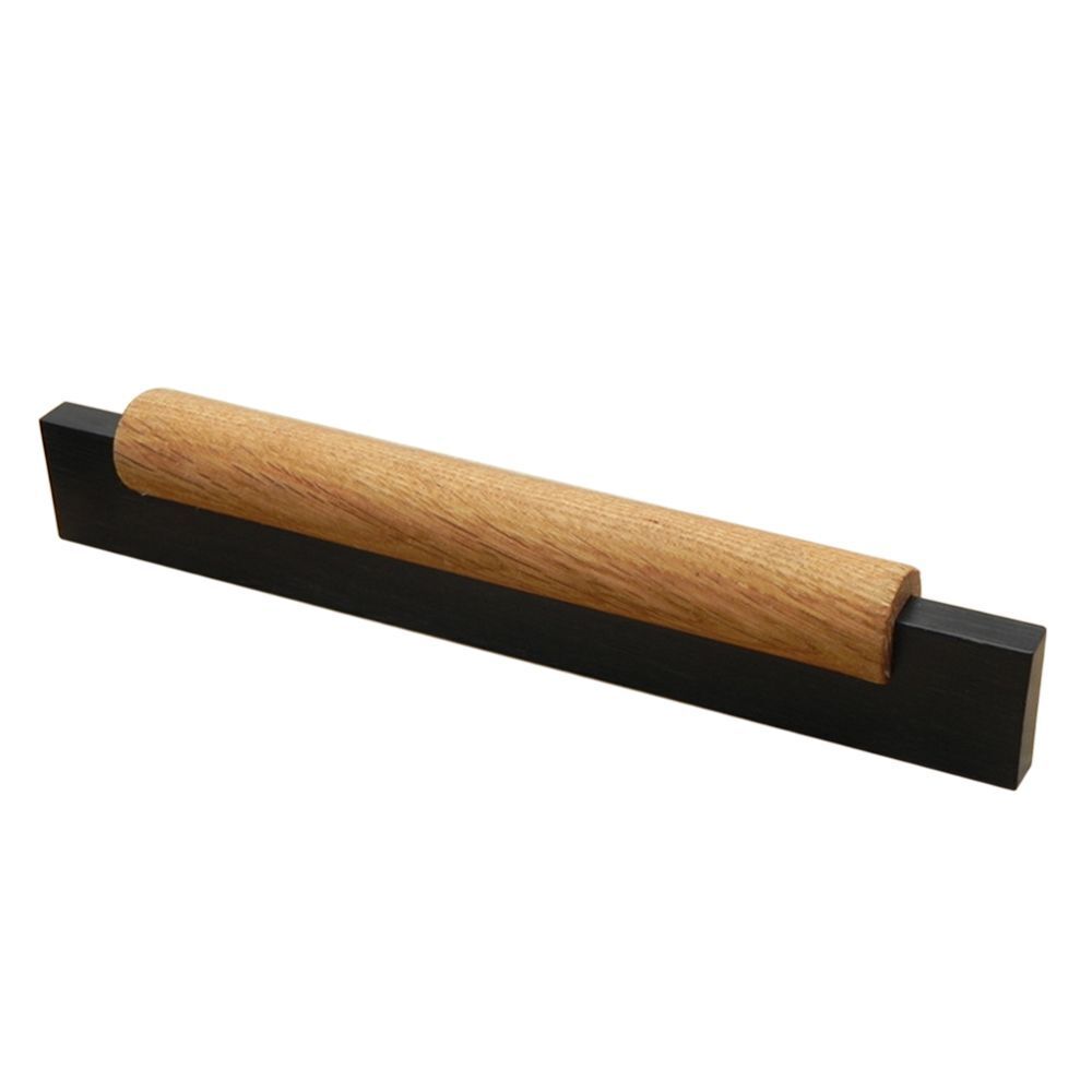 2 Pack Wood Black Kitchen Cabinet Handles