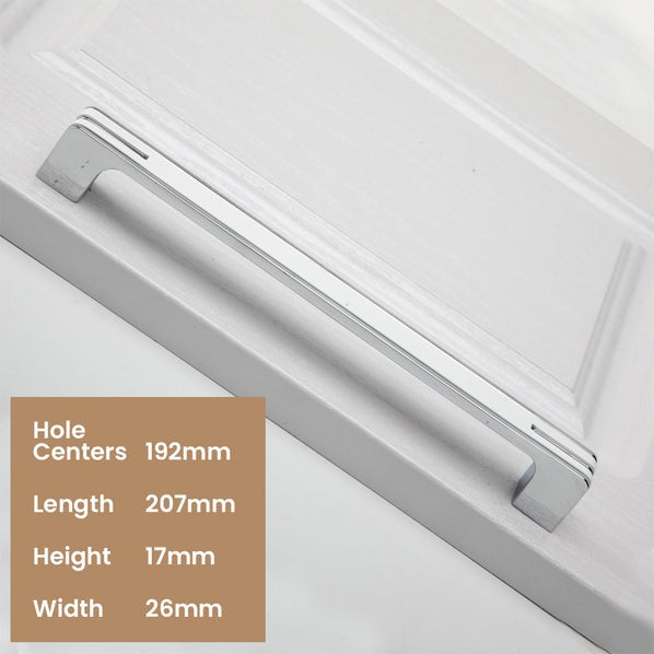 Black and Chrome Modern Cabinet Handles for Kitchen and Drawers