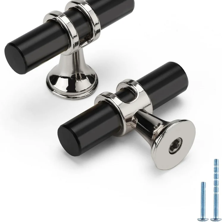 Black Silver Zinc Alloy Fashion Kitchen Cabinet Handles