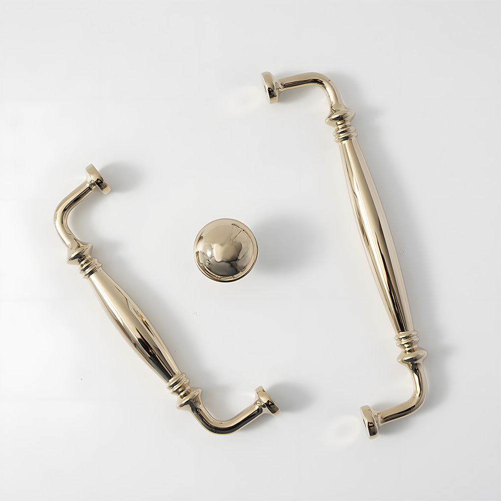 Gold Polished Brass Finish Cabinet D Bar Pull Handles