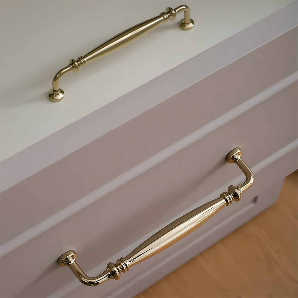Gold Polished Brass Finish Cabinet D Bar Pull Handles