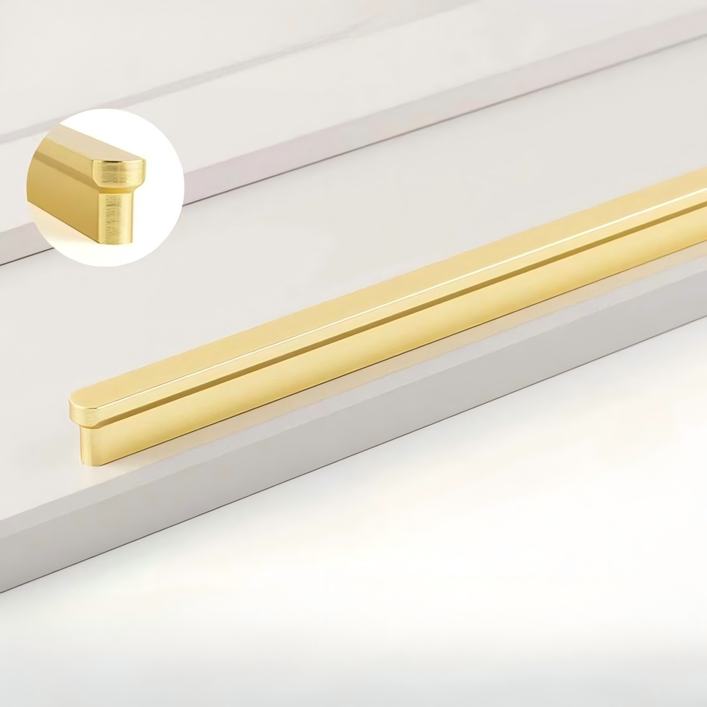 Brushed Gold Aluminium Round Head Cupboard Handles