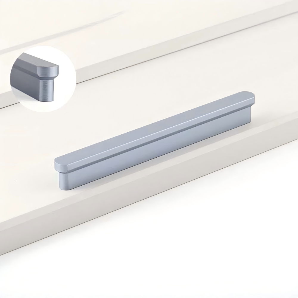Grey Aluminium Round Head Cupboard Handles
