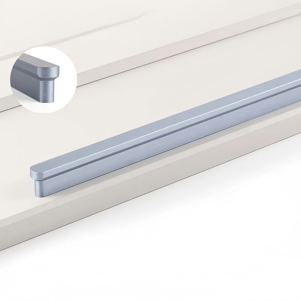 Grey Aluminium Round Head Cupboard Handles