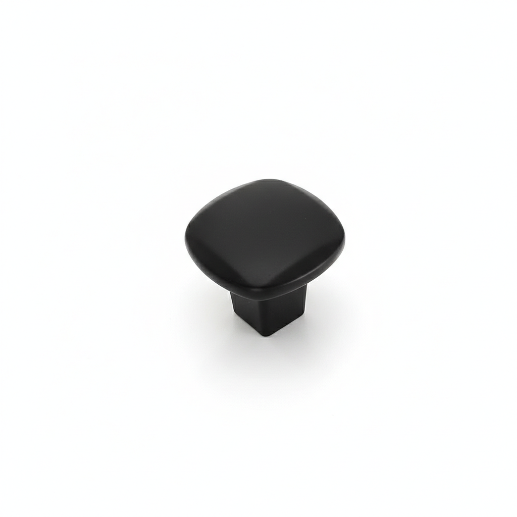 Elegant Black Zinc Alloy Square Cabinet Pulls and Handles