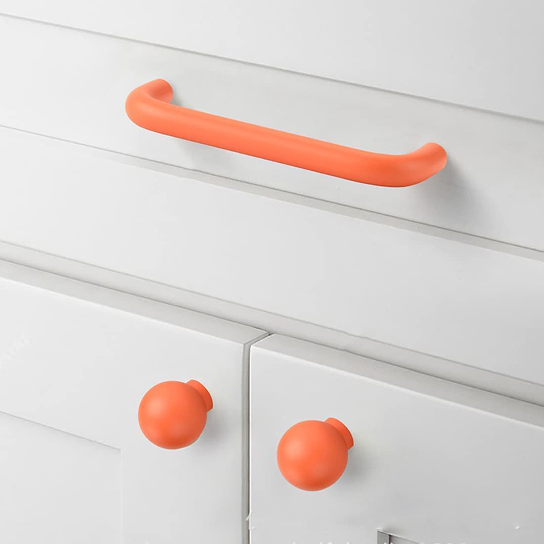 Orange Macaron Wardrobe Handles For Children's Room