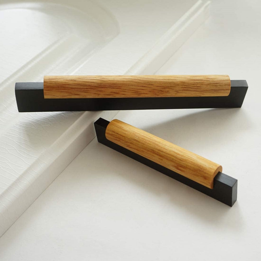 Wood Black Kitchen Cabinet Handles