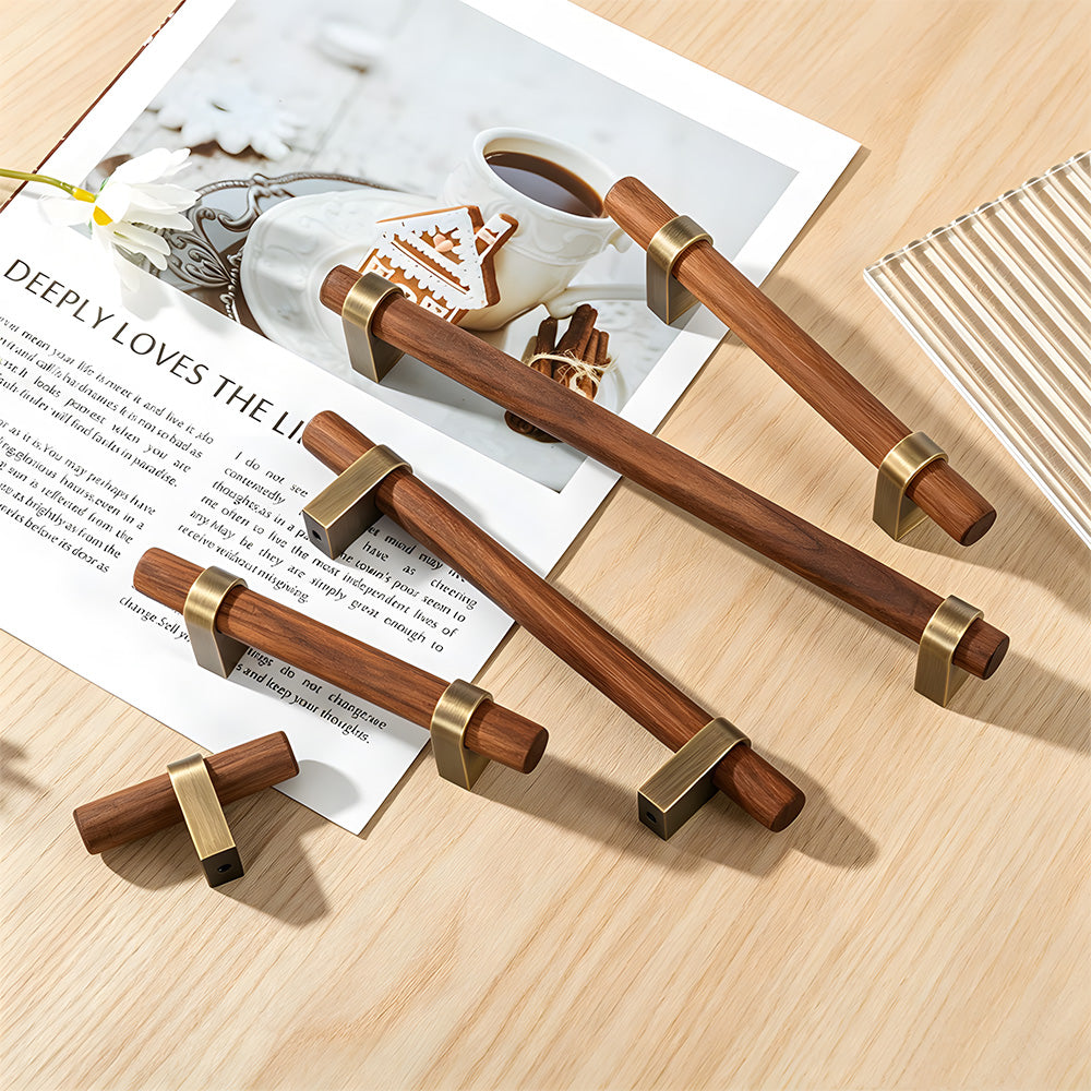 Luxury Solid Wood Bronze T-Bar Cabinet Handles