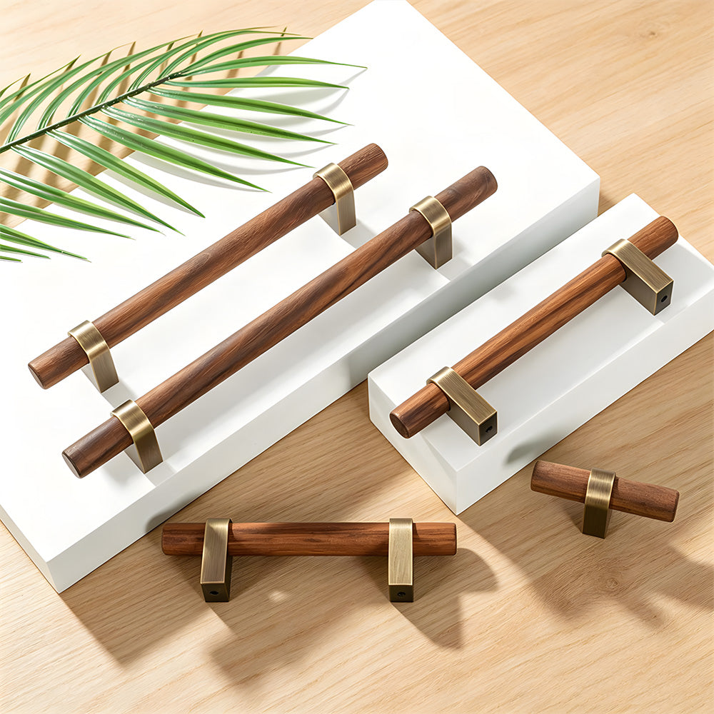 Luxury Solid Wood Bronze T-Bar Cabinet Handles